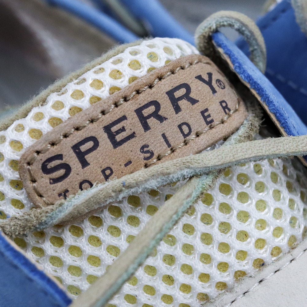 Sperry‎ Top-Sider Womens 9M Blue Tan Mesh Leather Boat Shoes 9244302 - Picture 7 of 12
